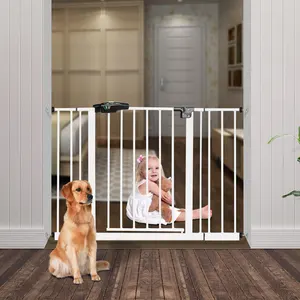 Factory Adjustable Metal Indoor Patio Stairs Pet Dog Baby Safety Gate Child Safety Gates For Stairs