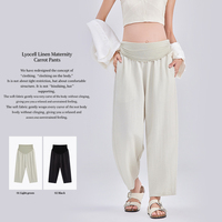 Robe longue de maternité BLENCOT pour femme, pantalon palazzo de maternité grande taille pour femme, décontracté, taille smockée, jambe large avec poches