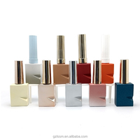 Bouteilles de vernis à ongles carrées en verre personnalisées en usine, 10 ml/15 ml, avec impression d'écran, bouchon personnalisé avec logo et pinceau pour usage cosmétique