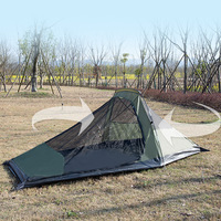 Carpa de Verano Ultraligera de Doble Capa, Portátil, Individual/Multipersona, Equipo de Camping, para Aventuras al Aire Libre y Senderismo, Hecha de Poliéster