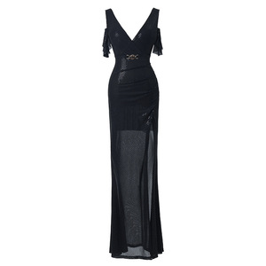 sachin and babi light blue dress Light Pink Sleek Satin V-Neck Dress For Prom With Beading And Lace-Up