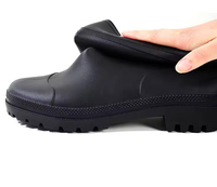 Bottes de sécurité de travail noires en PVC imperméables à embout d'acier YL-1311 pour hommes, hauteur genou, vente en gros