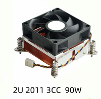 Refroidisseur de processeur de serveur 2U de bonne qualité 7001/7002/7003/9004 SP3/SP5/LGA2011 avec 4/5 caloducs, ailettes en aluminium et base en cuivre