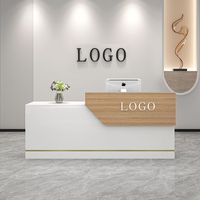 Bureau de réception moderne en bois pour salon de beauté, salon de manucure, hôtel, école, hôpital, utilisation personnalisable, mobilier de bureau commercial