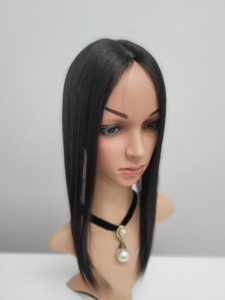 16-Inch Luxury Lightweight Breathable Mid Straight Clip-In <b>Toupee</b> Wig Hand Tied Inner Combs 100% Human Hair Virgin Hair Natural - Product Image 4