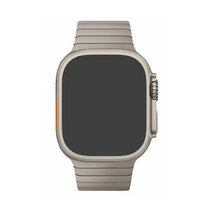 Bracelets de montre de luxe pour homme 46 mm pour Apple Watch 10 Ultra 2 49 mm, bracelet en acier inoxydable, fermoir papillon en bambou, argent, or, or rose - Product Image 3