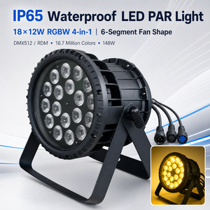 Luz LED PAR RGBW 4 en 1 de 18x10W, DMX512, activada por sonido, para escenario, disponible en Filipinas - Product Image 1