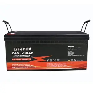 lifepo4 24 volt 200ah 100ah lithium ion Marine RV Golf Carts solar storage 24v 230ah for Solar panel battery pack