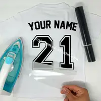 Custom Jersey Name & Number Youth Size Iron on Heat Transfer 
