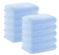 Serviette de Visage en Fibre de Bambou Couleur Unie, Multi-Usages, Douce et Confortable, Absorbante, pour la Maison, le Spa, Cadeau