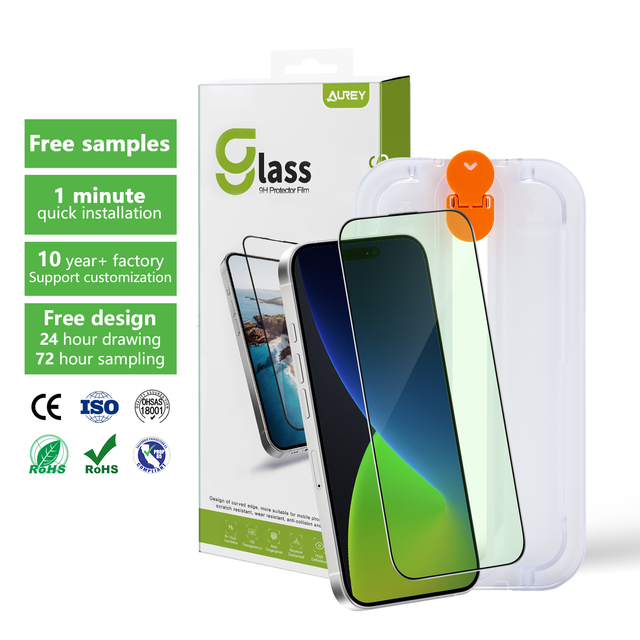 Wholesale DLC 9H Mobile Phone Screen Protector Anti Blue Light Tempered Glass Guard for iPhone 16