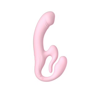 Consolador vibrador sin tirantes, nuevos juguetes sexuales para lesbianas, vibrador de juguete sexual de triple cabeza con doble penetración remota - Product Image 4