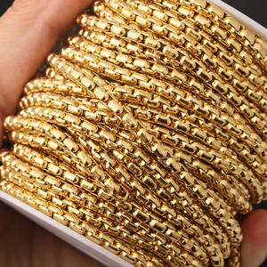 <span class=keywords><strong>Cadena</strong></span> de Acero Inoxidable al por Mayor, Chapada en <span class=keywords><strong>Oro</strong></span>, Tipo <span class=keywords><strong>Veneciana</strong></span>, Rectangular, para Pulseras, Collares y Fabricación de Joyería - Product Image 6
