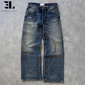 Pantalones cargo de lona de pato, sarga de algodón con lavado desgastado, holgados y rectos, tácticos, para trabajo y patinaje - Product Image 1