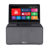Mini machine de karaoké avec écran tactile détachable de 14,1 pouces, haut-parleur Android, WiFi, 2 micros sans fil