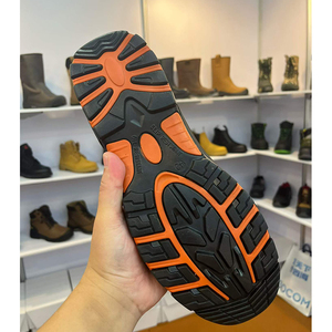 Bottes de travail de sécurité en cuir noir DSF53, imperméables, pour l'extérieur, toutes saisons, bottes de travail industrielles, vente en gros, MOQ - Product Image 3