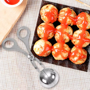 Top vendeur en acier inoxydable fabricant de boulettes de viande antiadhésif cuisine bricolage pinces à boule tourneurs d'ustensiles dans la boîte emballage nouveau produit - Product Image 5