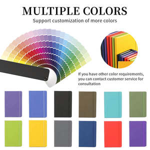 Carnet de notes en cuir rigide A6 A5 en PU, promotion en gros à prix réduit, multicolore, logo personnalisé, porte-stylo, portable, PVC - Product Image 6