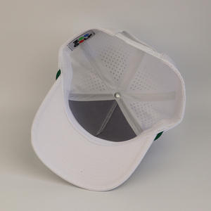 Su Geçirmez 5 Panel Polyester Golf Şapkaları Özel Logo PVC Yama Gorras Personalizadas Açık Hava Sporları Lazer Kesim Delikli Beyzbol Şapkaları - Product Image 5