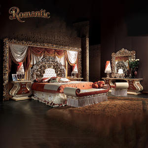 Lit King Size de Luxe de Style Art <span class=keywords><strong>Royal</strong></span> Français, Mobilier Complet pour Chambre à Coucher, Vente Directe Usine, Haute Qualité, Élégant - Product Image 5