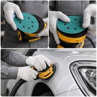 Disques de ponçage et de meulage rouges, verts et jaunes de 125 mm (5 pouces) avec support auto-agrippant pour ponceuse orbitale aléatoire OEM