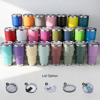 Vaso Térmico de Viaje de Acero Inoxidable con Aislamiento al Vacío de Doble Pared, Moderno, con Recubrimiento en Polvo, de 20oz/30oz, con Tapa para Bebidas Calientes/Frías, con Logotipo Personalizado