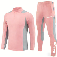 Set Jersey Sepak Bola Kustom 100% Poliester Pakaian Olahraga Jersey Sepak Bola Resleting Seperempat Seragam Sepak Bola untuk Pria