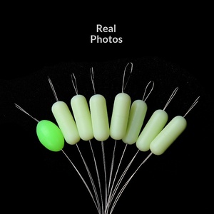 Ensemble de perles d'espacement cylindriques <span class=keywords><strong>en</strong></span> silicone 7+1 bleu beige pour la pêche au sturgeon géant, accessoires de pêche avec fil de <span class=keywords><strong>montage</strong></span> - Product Image 4