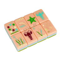 Jeu de Mahjong de Voyage Personnalisé à Trois Niveaux, Plusieurs Couleurs, Tuiles de Mahjong de Voyage pour Île, Logo Personnalisé, Tuiles Multi-Niveaux