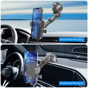 Çok fonksiyonlu destek telefon voiture 360 derece tek dokunmatik dashboard cam telefon araç tutucu vantuz araba telefon tutucu