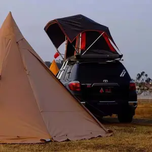 Auto-Dachzelt für den Außenbereich automatisch eine Sekunde schnelles Öffnen Camping Reisen zwei Personen regenfestes Gelände-Soft-Top-Zelt
