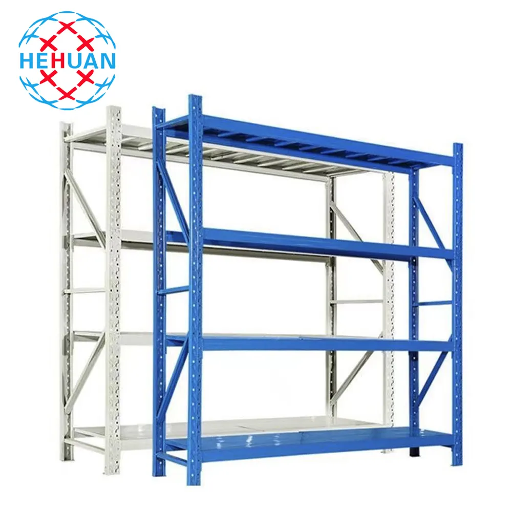 High Quality 4 Tiers Boltless Racking Garage Unit Stainless Steel Shelves Shelving Warehouse Storage Rack For Industry