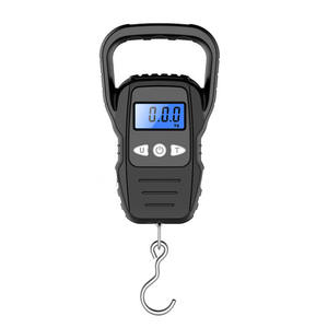 J & R haute qualité 50KG Portable bagages <span class=keywords><strong>Balance</strong></span> poche <span class=keywords><strong>poids</strong></span> <span class=keywords><strong>balance</strong></span> crochet suspendu électronique balances de pêche - Product Image 1