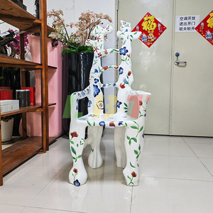 Fiberglass White <b>Painted</b> Armchair Customized Scandinavian Restaurant <b>Chair</b> Durable Modern Design - Product Image 4