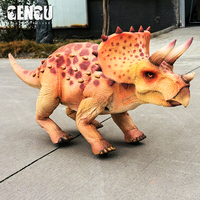 Gengu Dinozor Yüksek Simülasyonlu Animatronik Triceratops El Yapımı Dino Robot Köpek Dinozor Animatronik Dinozor Modeli