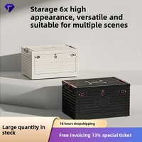 [Choix strictement sélectionné] Boîte de rangement pliable rectangulaire en plastique avec couvercle rabattable moderne et minimaliste pour vêtements, livres et jouets