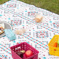 Große Wasserdichte Picknickdecke mit Gesteppter Weicher Oberfläche Multifunktionale Outdoor-Matte für Strand, Rasen, Camping, Reisen und Parknutzung