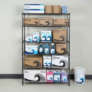 Étagères métalliques Alera ALE Commercial à six niveaux, 48 largeur x 18 profondeur x 72 hauteur, noir anthracite, pour garage - Product Image 6