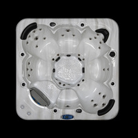 Bain à remous de luxe Gurgle pour 7 personnes avec système Balboa, baignoire de massage autoportante en acrylique pour SPA extérieur