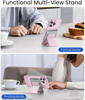 Nuevo Soporte Magnético para Teléfono de Escritorio de Cuero PU, Compatible con Soportes para Teléfono, Estilo Ejecutivo - Estuche para Tarjetas