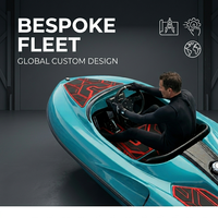 Kart électrique 15KW à prix réduit, bateau à jet turquoise, bateau à moteur, bateau rapide, croiseur aquatique