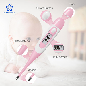 أنواع جديدة من مقياس حرارة الأطفال الرقمي الطبي السريري LED 8S سريع القراءة ومقاوم للماء - Product Image 4