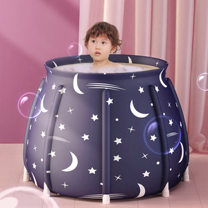 <span class=keywords><strong>Baignoire</strong></span> pliable Portable <span class=keywords><strong>pliante</strong></span> en plastique, baril de bain rond, pour la <span class=keywords><strong>douche</strong></span>, le Spa, couleur bleu - Product Image 4