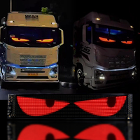 Nouveauté : Affichage des yeux de démon animés pour voiture, contrôle par application, affichage des yeux qui clignotent, écran LED flexible, yeux LED, panneau d'affichage LED pour camion