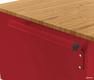 LIBENLI 46 в. Мобильный верстак с твердым деревянным верхом, шкаф для инструментов красный - Product Image 4