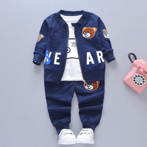 Ensemble de 3 pièces pour enfants, t-shirt, manteau, <span class=keywords><strong>sweat</strong></span>-shirt, vêtements pour bébés garçons et filles, nouvelle collection automne - Product Image 2