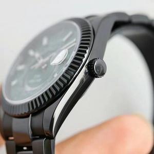Montre personnalisée avec <span class=keywords><strong>lunette</strong></span> cannelée, cadran vert, heure mondiale, calendrier automatique, acier inoxydable, étanche, montre <span class=keywords><strong>de</strong></span> sport pour homme - Product Image 4