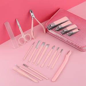 Vente chaude 18 pièces coupe-ongles kit de lime à ongles en acier inoxydable <span class=keywords><strong>beauté</strong></span> soins personnels ensemble de manucure Logo personnalisé - Product Image 4