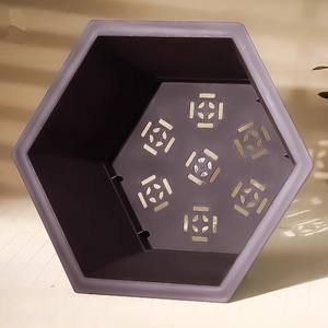 Pots de bonsaï hexagonaux classiques en <span class=keywords><strong>plastique</strong></span> de 15.8cm pour la <span class=keywords><strong>culture</strong></span> de petits arbres - Product Image 2