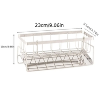 Support de rangement moderne en acier inoxydable pour évier de cuisine avec porte-éponge, en métal antirouille